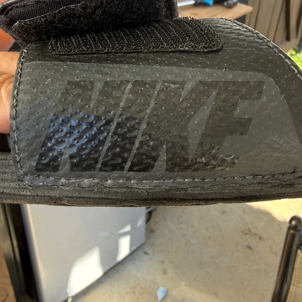 Nike Solarsoft Slides Mens 12, Y2K Swoosh Black Gray Comfort Sz 45